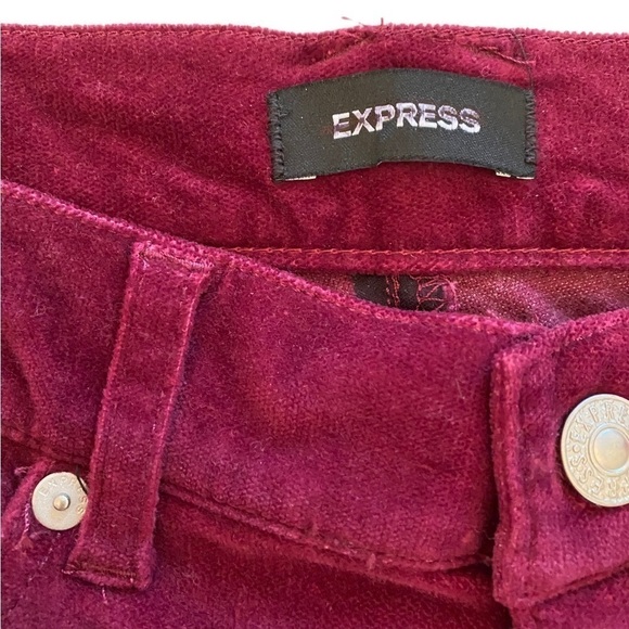 Express NWT High Waisted Skinny Velvet Pants - Picture 6 of 10